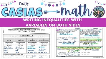 Writing Inequalities with Variables on Both Sides from Word Problems | 8th Grade Math Pre-Algebra