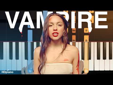 How to Play "VAMPIRE" by OLIVIA RODRIGO | HDpiano (Part 1) Piano Tutorial