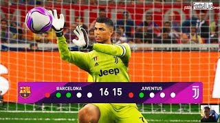 Goalkeeper L.messi Vs Goalkeeper C.ronaldo Penalty Shootout Barcelona Vs Juventus Pes 2019