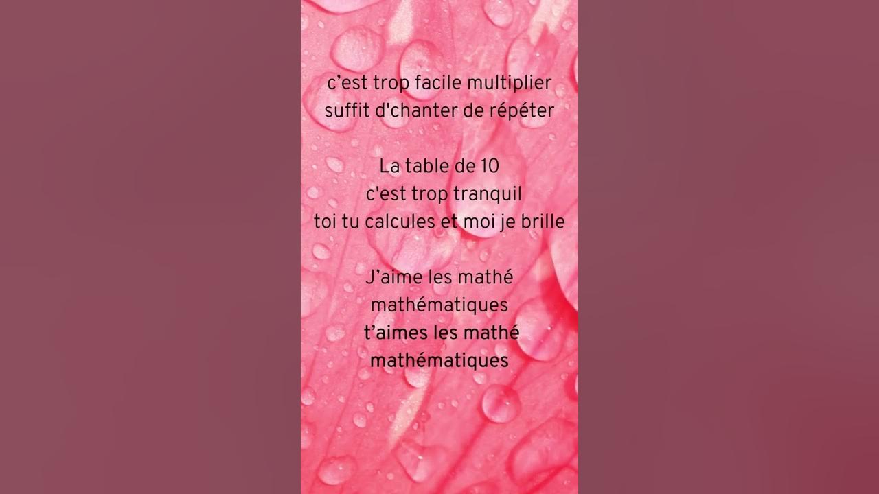 Table de multiplication facile en chanson youtube