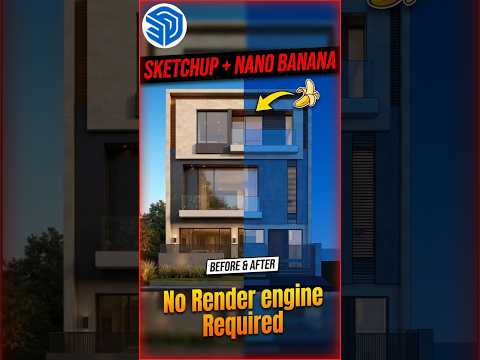 Sketchup + Nano Banana Exterior Results #architecture #design #sketchup