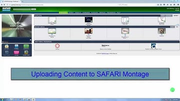 SAFARI Montage Tip:  Uploading Content
