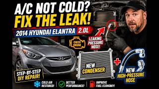 2014-2016 Hyundai Elantra A/C Condenser & High Pressure Hose Replacement DIY