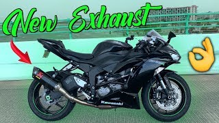 New Exhaust For My 2019 Ninja Zx6R - Install Test Ride
