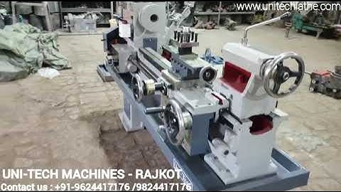 6Feet Medium Duty Lathe Machine | Uni-Tech Machines - Rajkot