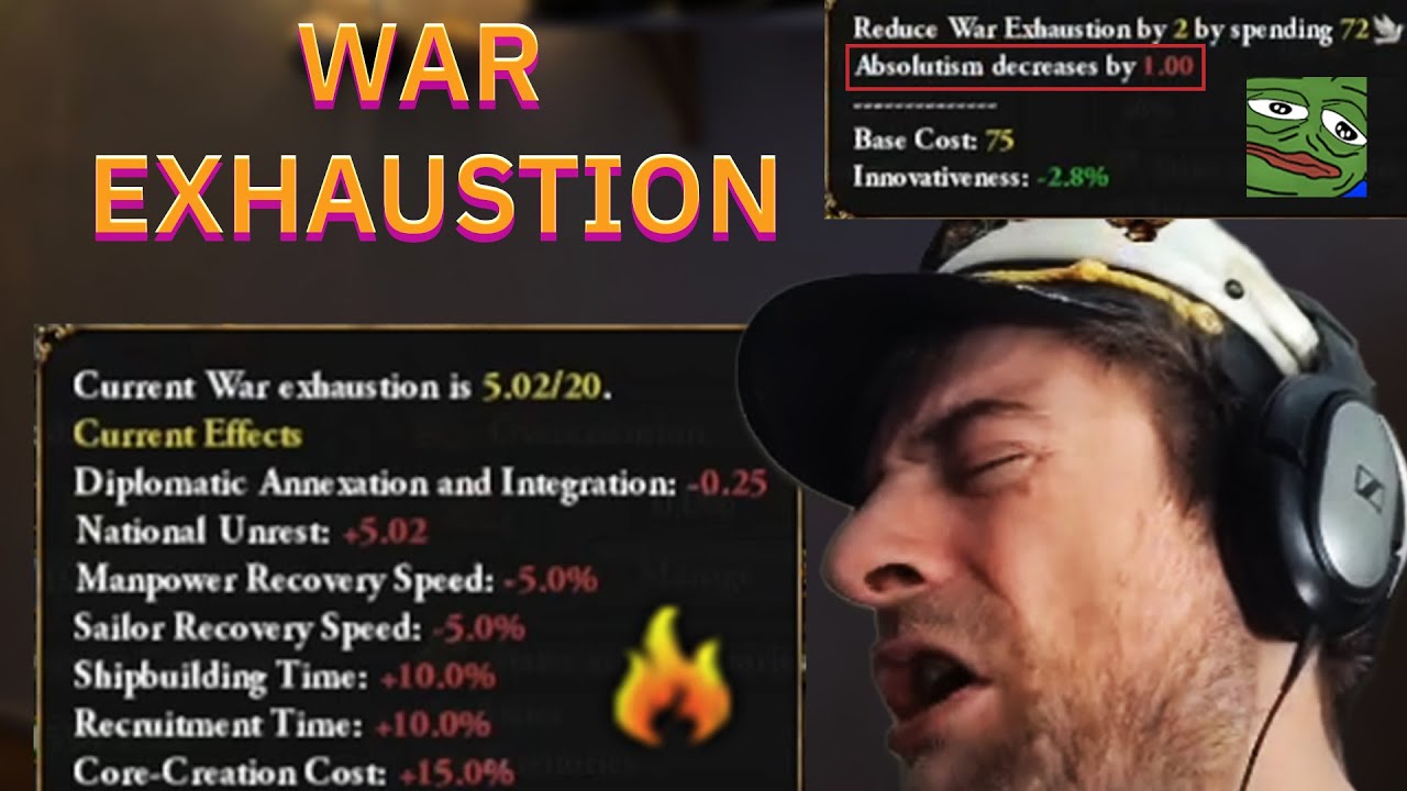 EU4 WAR EXHAUSTION is WRONG YouTube