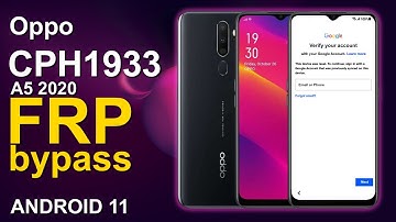 CPH1933 Bypass FRP Android 11 Without PC, OPPO A5 2020 New Security