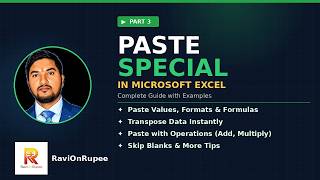 Paste Special in Excel | Complete Guide with Examples | RaviOnRupee