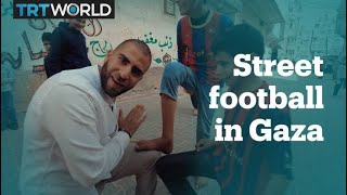 Street football in Gaza