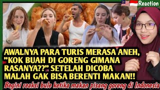 Download Lagu 🇲🇾🇮🇩REAKSI TURIS KETIKA MAKAN PISANG GORENG❗AWALNYA MERASA ANEH TAPI SETELAH MENCOBA MALAH KETAGIHAN MP3