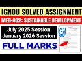 IGNOU MED-002 SOLVED ASSIGNMENT 2025-2026 SESSION | IGNOU MED 002 Assignment Answer 2026 All Courses