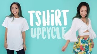 DIY Knotted Crop Top with Bell Sleeves | Thrifted Transformations Ep. 64