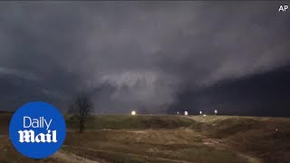 Large tornado crosses interstates and heads directly for Missouri
