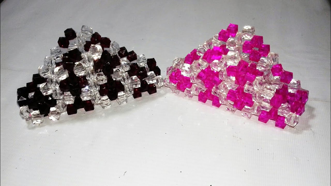 পুতি দিয়ে টিস্যুদানি/ How to make beaded table tissue holder