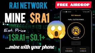 Free Crypto Airdrop! RA1 Network Mining App Like Pi Network (Earn Daily). screenshot 2