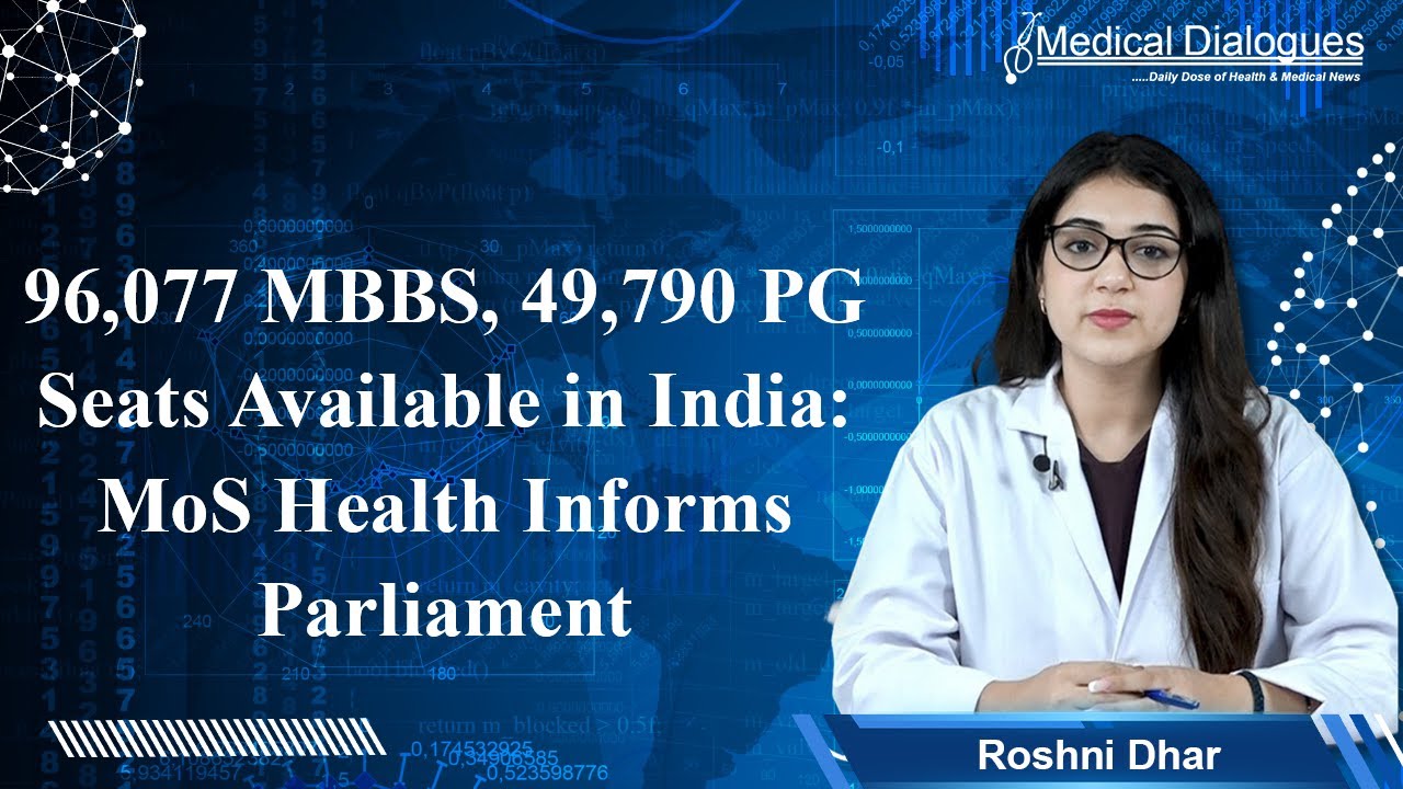 96,077 MBBS, 49,790 PG Seats Available in India: MoS Health Informs Parliament