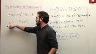 Free Math Lessons Operations of Functions Composition