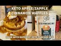 Keto Cinnamon Apple (Zapple) Waffles-Made with SuperFat Keto Pancake Mix