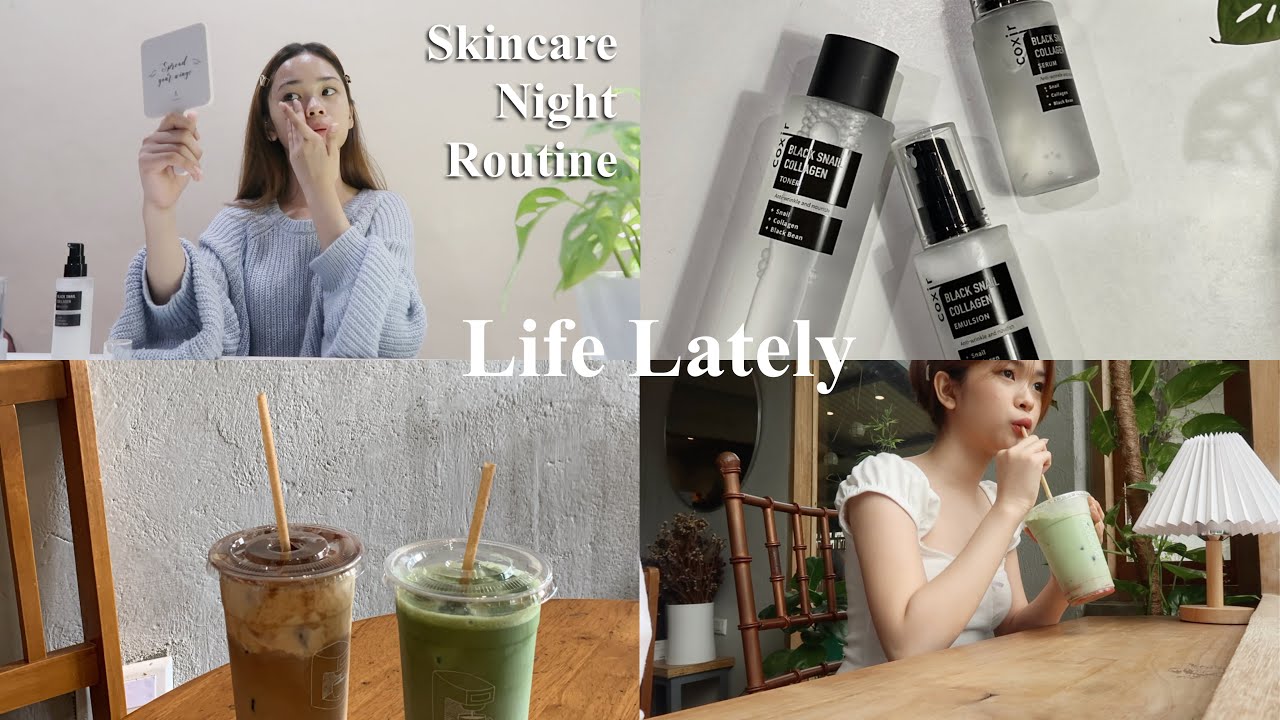 Life lately: Night Skincare Routine + Cafe Vlog | Sophia Zionne