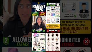 RE-NEET 2026 Exam Center Update | RE-NEET What to Bring at the Exam Center, Dress Code !! #shorts