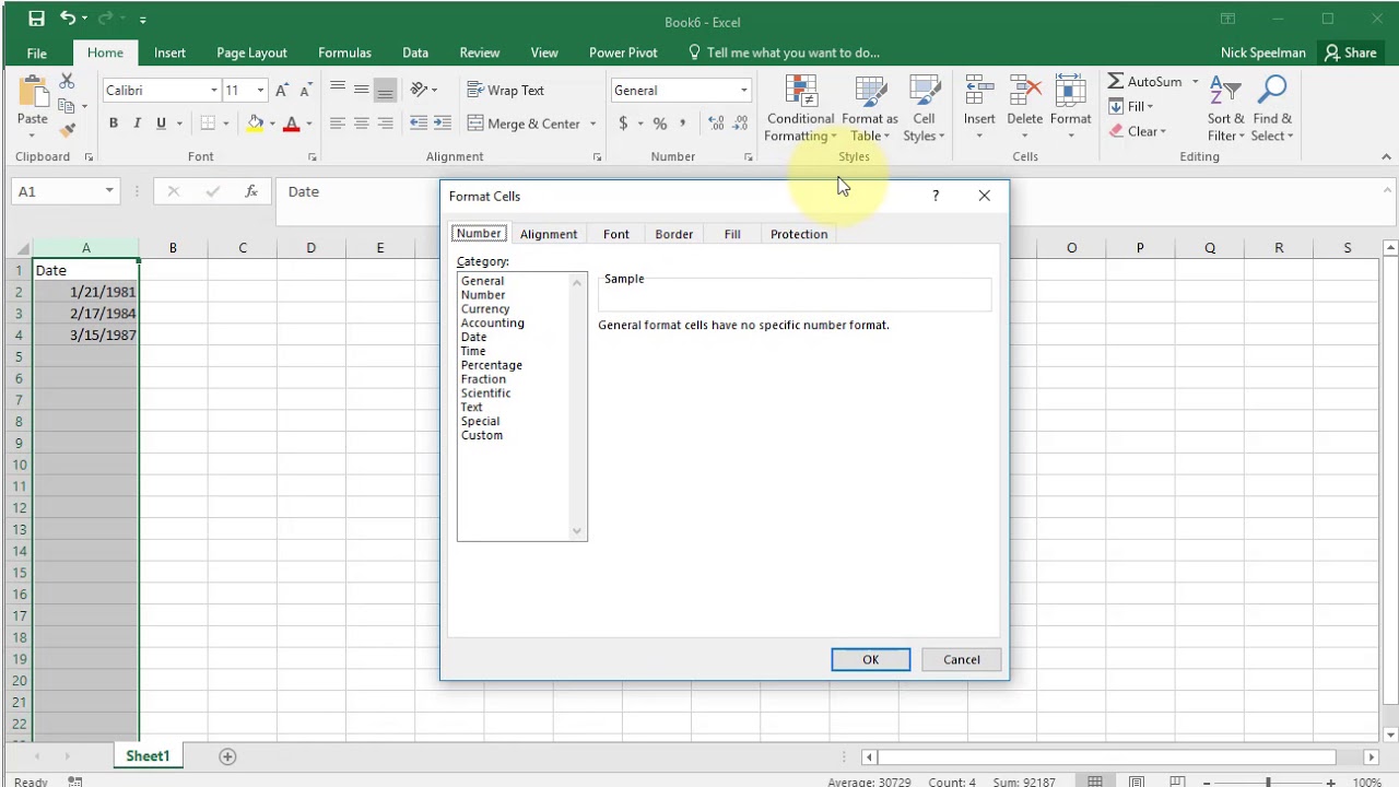 How to Change Date Formats in Excel - YouTube