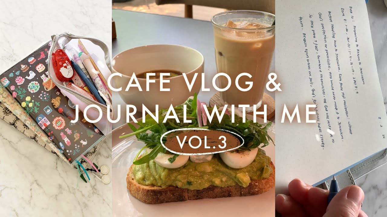 Vlog Journal February Recap // Cafe Vlog & Journal with me vol. 3 - YouTube