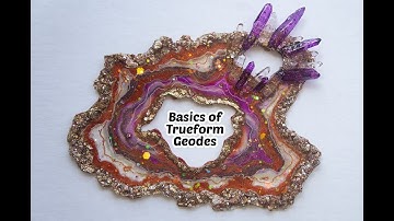 Create a Resin Geode DIY Art Tutorial :  Basics of Freeform with glitter TarynTrueArt.com