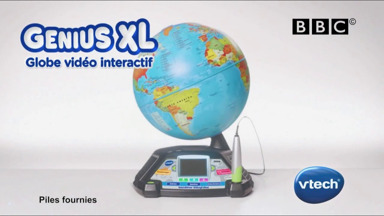 Genius XL Globe vidéo interactif Vtech c'est parti pour l'exploration Pub  15s 