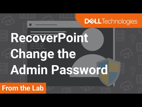 How to change the admin user password from the admin interface in RecoverPoint