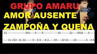 Vignette de la vidéo "AMOR AUSENTE - AMARU (TABLATURA ZAMPOÑA Y QUENA)"