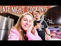 LATE NIGHT COOKING WITH MARISSA &amp; GRIFF 🍝🍷👩🏼‍🍳 Making Pasta with Meat Sauce | vlogtober day 20