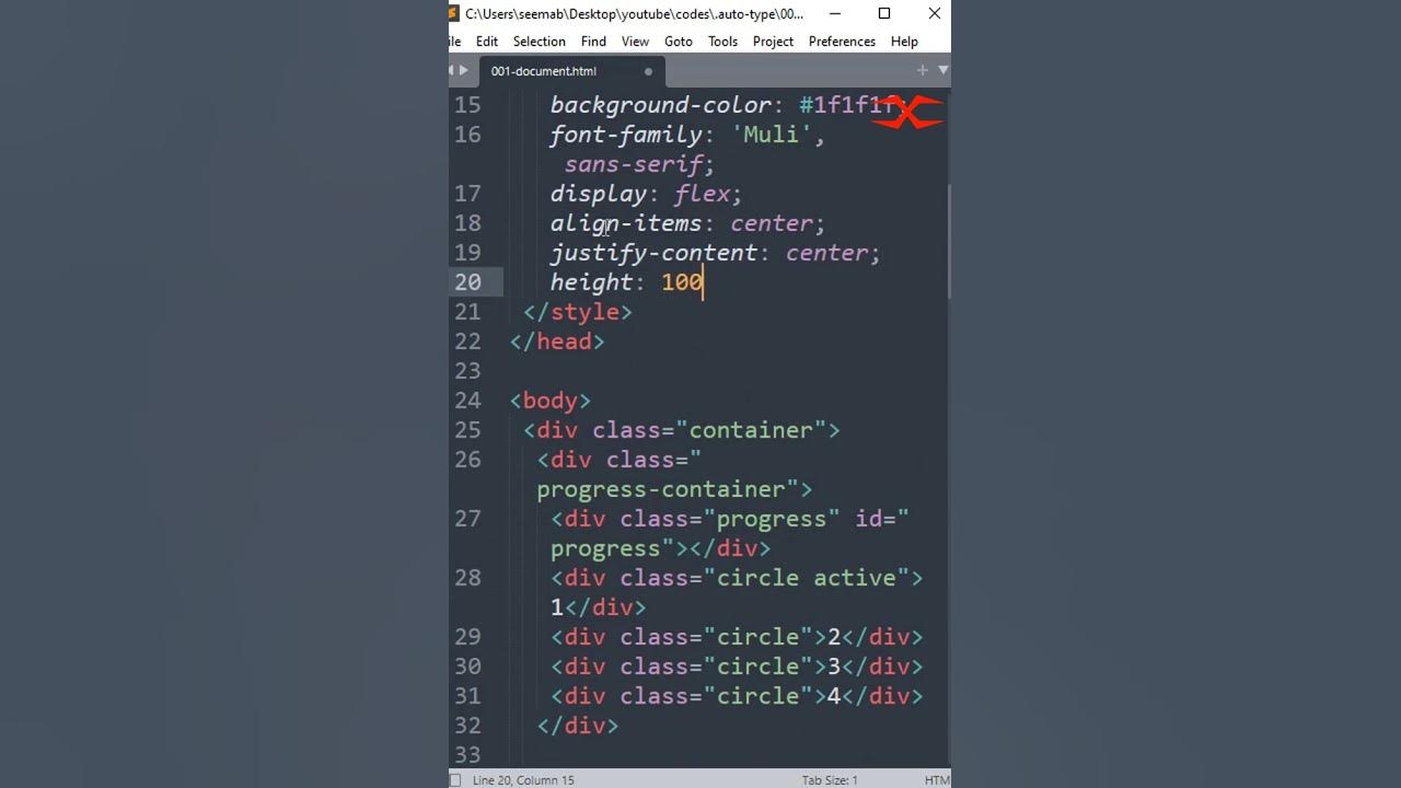 Progress Steps | HTML CSS & JavaScript - YouTube