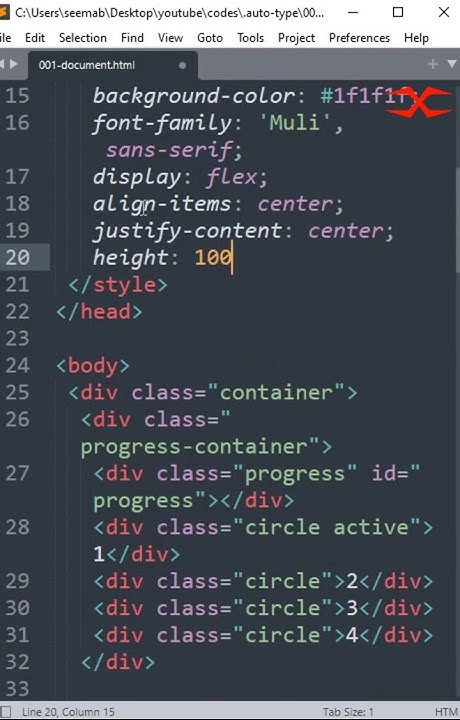Progress Steps | HTML CSS & JavaScript - YouTube