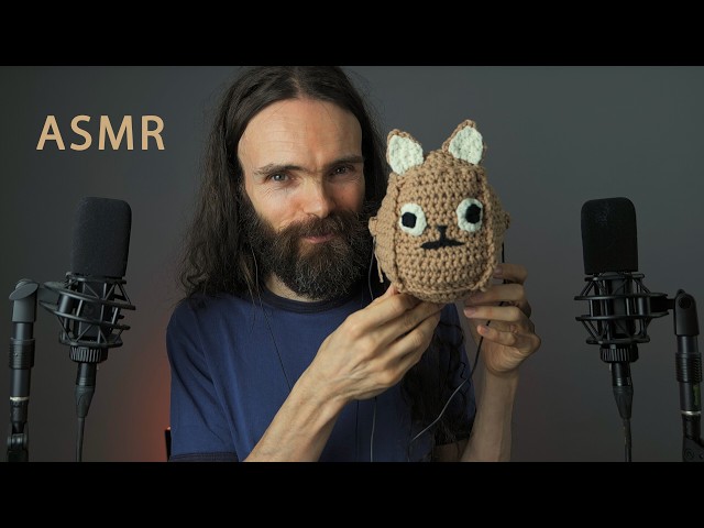 I Crocheted a Cat Mic for ASMR! 🧶🎧🐱 | Binaural Triggers & Sounds