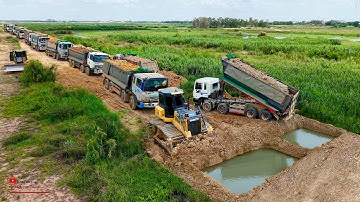 So Nice Exciting Complete 100% Landfill On Level Road Of Expert​ Shantui Dozer Trimming Slop Build