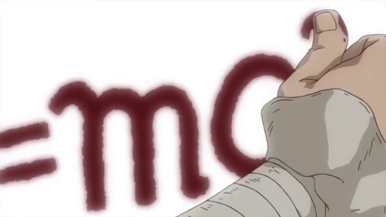 Senku Write Emc2 On His Clothesdrstone Youtube 