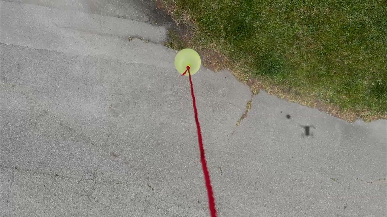 Water Balloon drop test from Drone YouTube