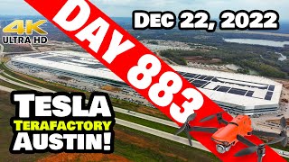 IS GIGA TEXAS READY FOR FIRST FREEZE? - Tesla Gigafactory Austin 4K  Day 883 - 12/22/22 -Tesla Texas