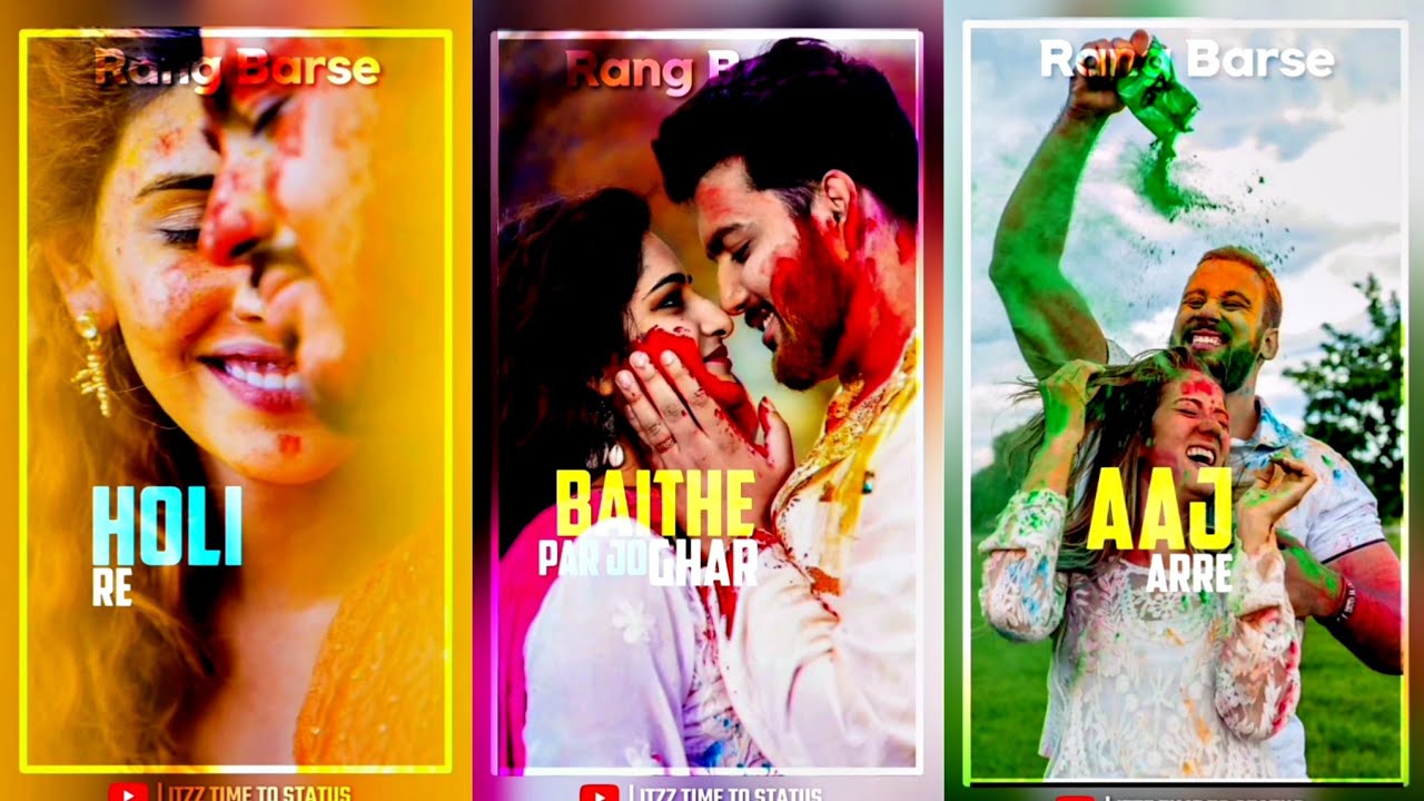 Happy Holi WhatsApp Status | Holi special fullscreen WhatsApp Status | Happy Holi status |