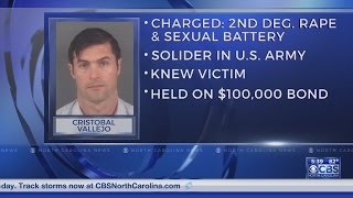 Soldier charged with rape