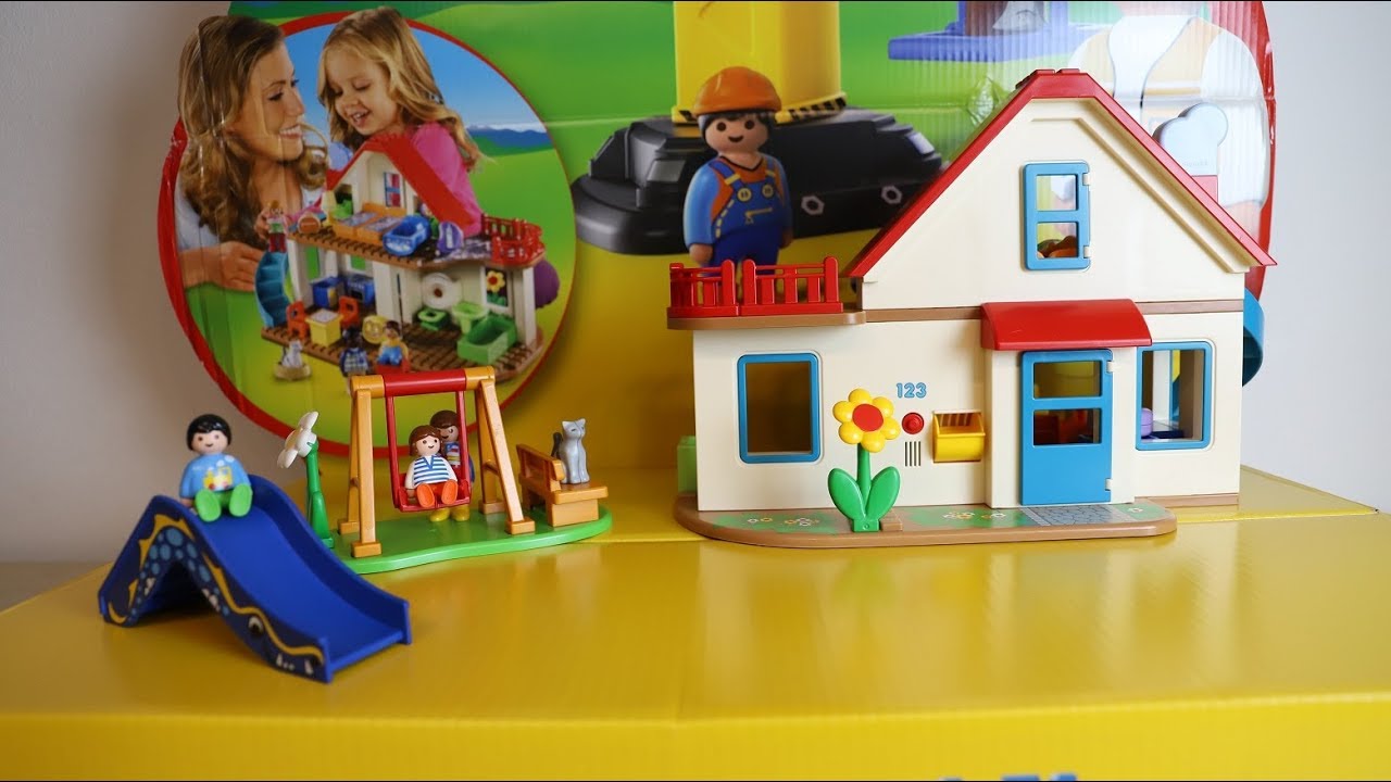 Playmobil 123 #Haus 70129 mit #Spielplatz 70130 - YouTube