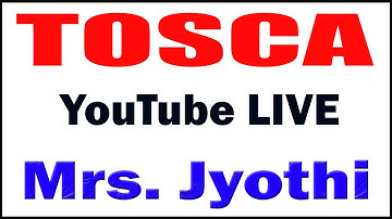 TOSCA tutorials ___ by Mrs. Jyothi Mam