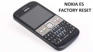 Nokia E5 factory reset