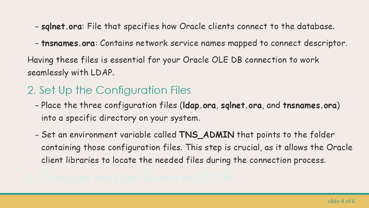 How to Connect Oracle 12c Database via OLE DB Using LDAP: A Clear Guide
