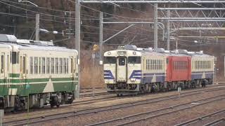 JR東能代駅 16時19分ごろ　キハ40系&キハ48形　2021.03.13