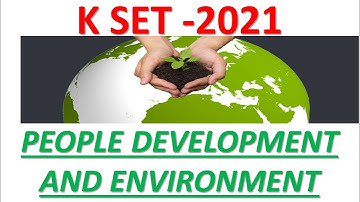 K SET 2021 Paper I preparation| MCQs on People Development and Environment | Lecture 23