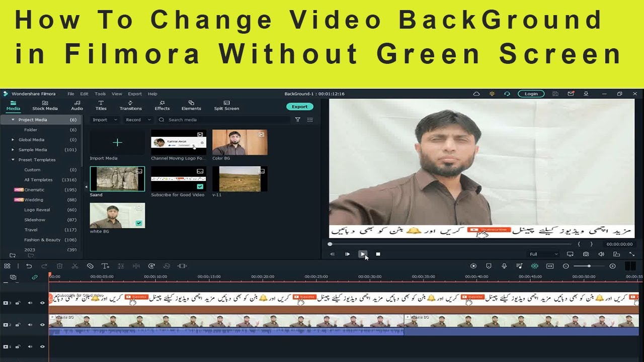 How To Change Video Background in Filmora 11 - YouTube
