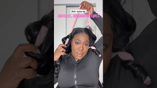 Hair tutorial heatless voluminous bouncy curls hairshort hair hairtutorial