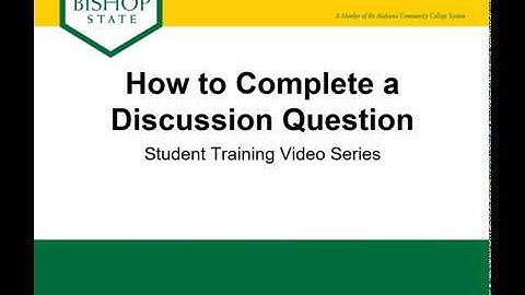 How to complete discussion question in Canvas
