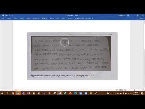 How to decipher to binary numbers to letters secret code - YouTube